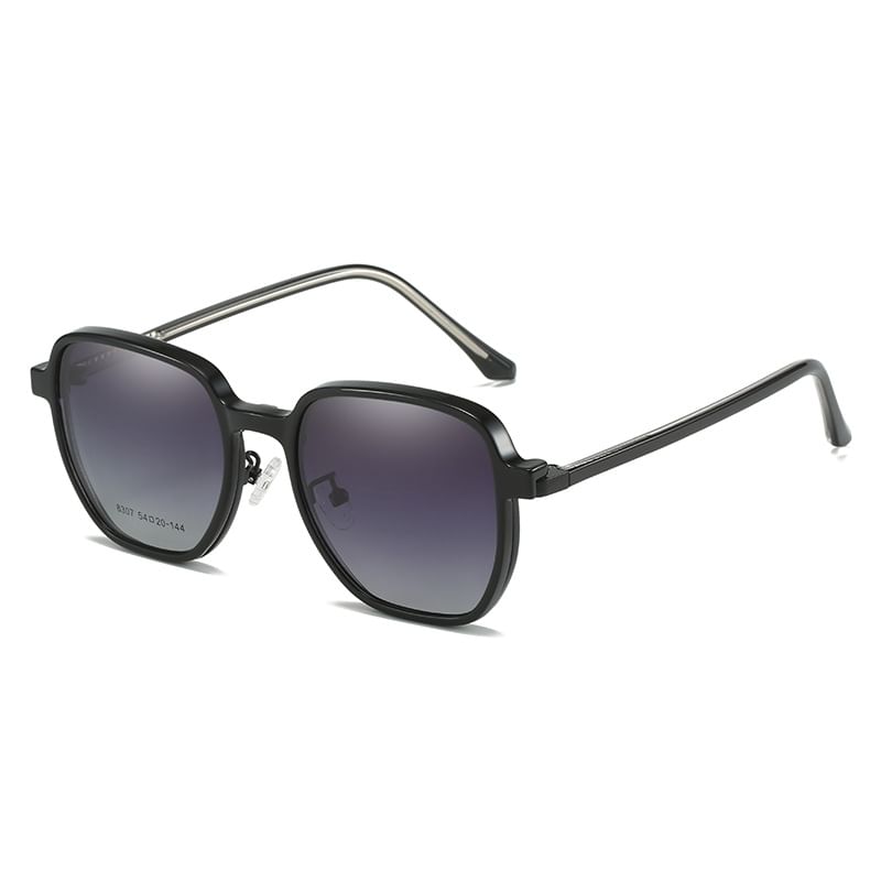 Set: Square Frame Eyeglasses + Clip-On