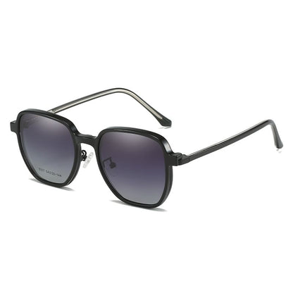 Set: Square Frame Eyeglasses + Clip-On