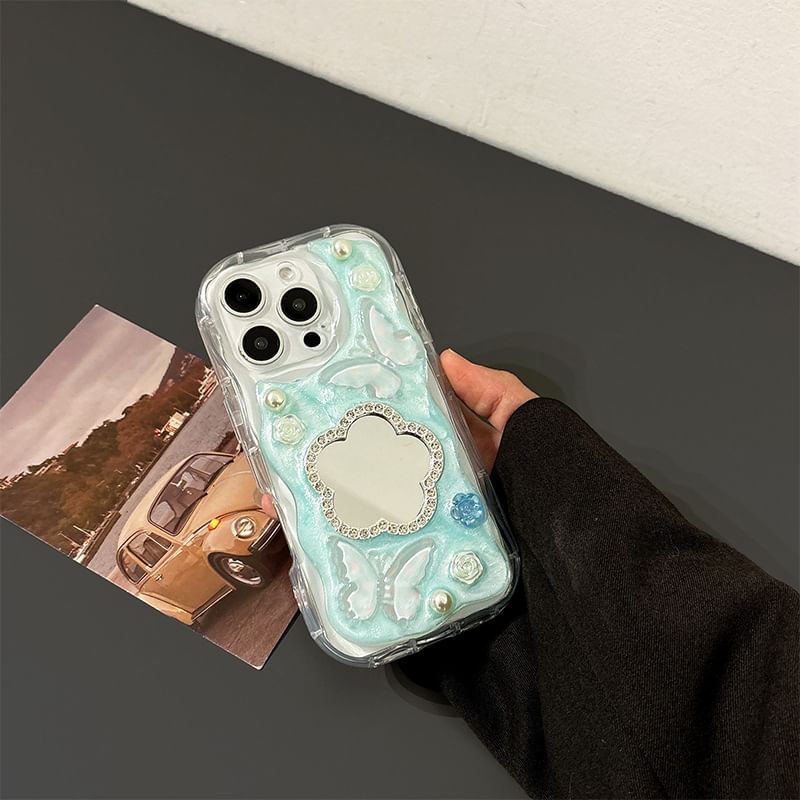 Floral Mirrored Phone Case