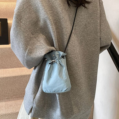 Drawstring Bucket Bag Plain