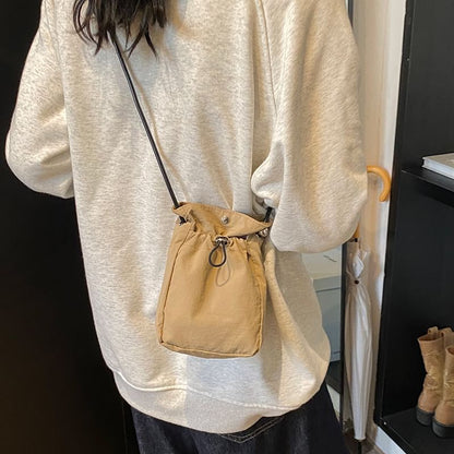 Drawstring Bucket Bag Plain