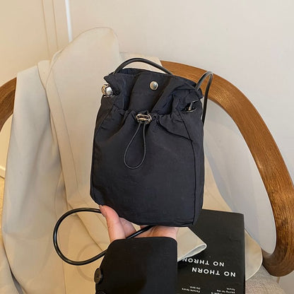 Drawstring Bucket Bag Plain