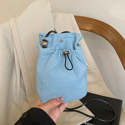 Drawstring Bucket Bag Plain
