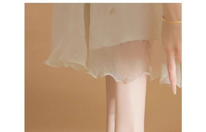 Block Heel Bow Glitter Pointy Sandals