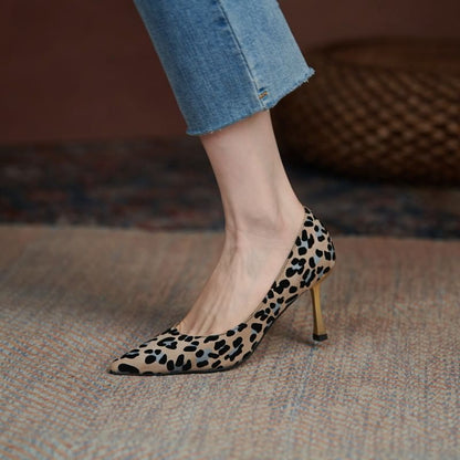 High Heel Leopard Pumps