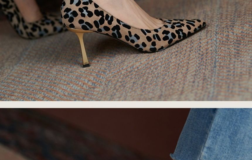 High Heel Leopard Pumps
