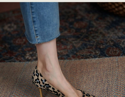 High Heel Leopard Pumps
