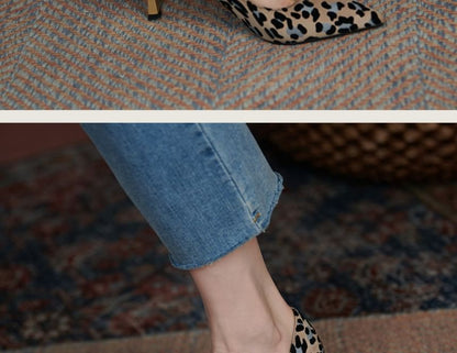 High Heel Leopard Pumps