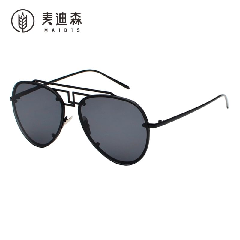 Double Bridge Metal Frame Sunglasses
