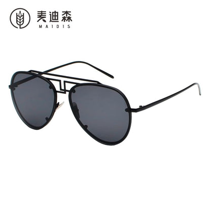 Double Bridge Metal Frame Sunglasses