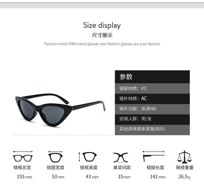 Plastic Cat Eye Sunglasses