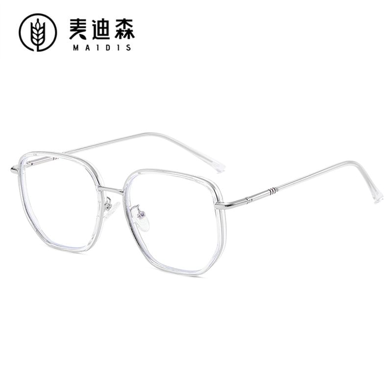 Square Metal Frame Blue Light Blocking Eyeglasses