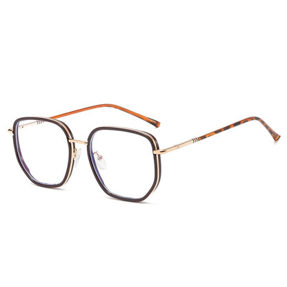 Square Metal Frame Blue Light Blocking Eyeglasses