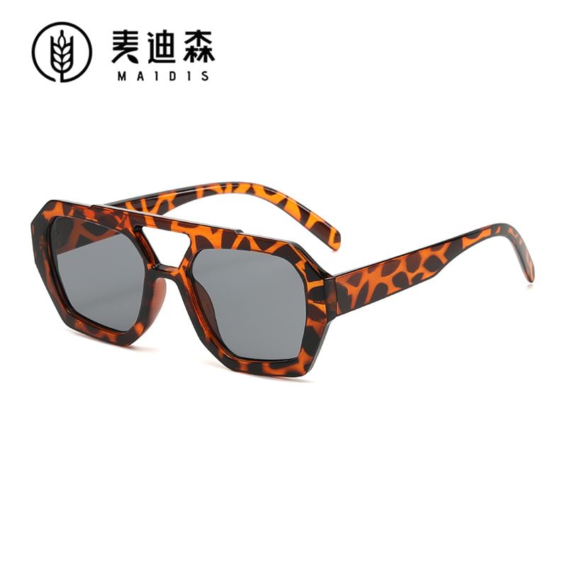 Double Bridge Geometric Sunglasses