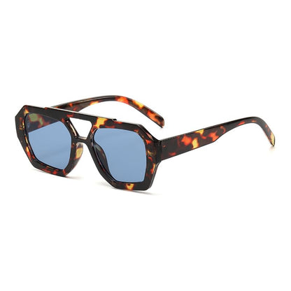 Double Bridge Geometric Sunglasses