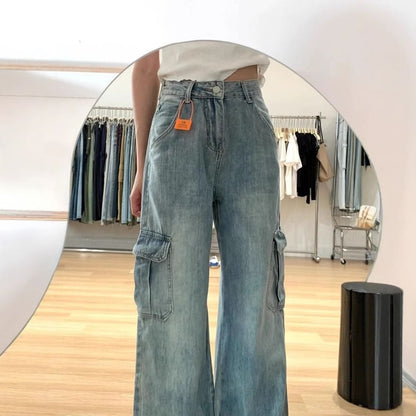High Rise Wide Leg Cargo Pants