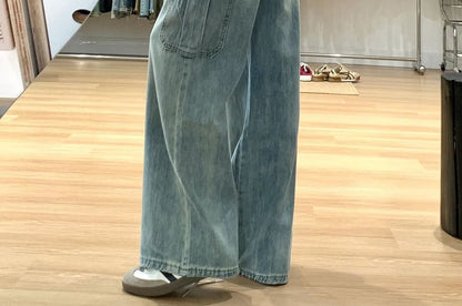 High Rise Wide Leg Cargo Pants