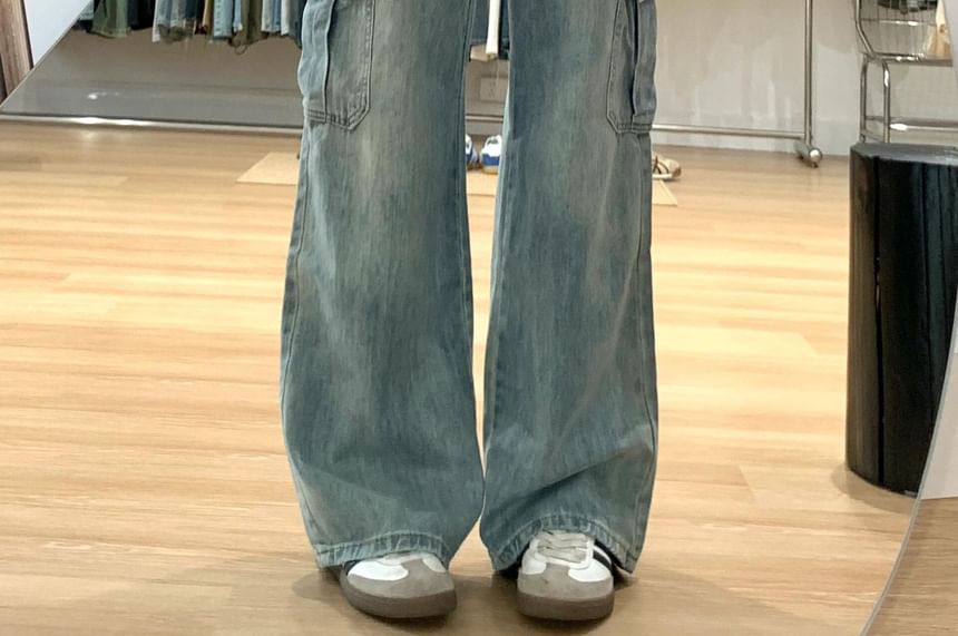 High Rise Wide Leg Cargo Pants
