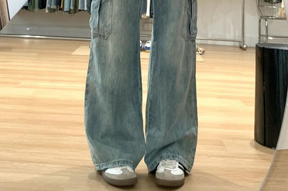 High Rise Wide Leg Cargo Pants