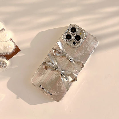 Ribbon Phone Case / Faux Pearl Strap / Set