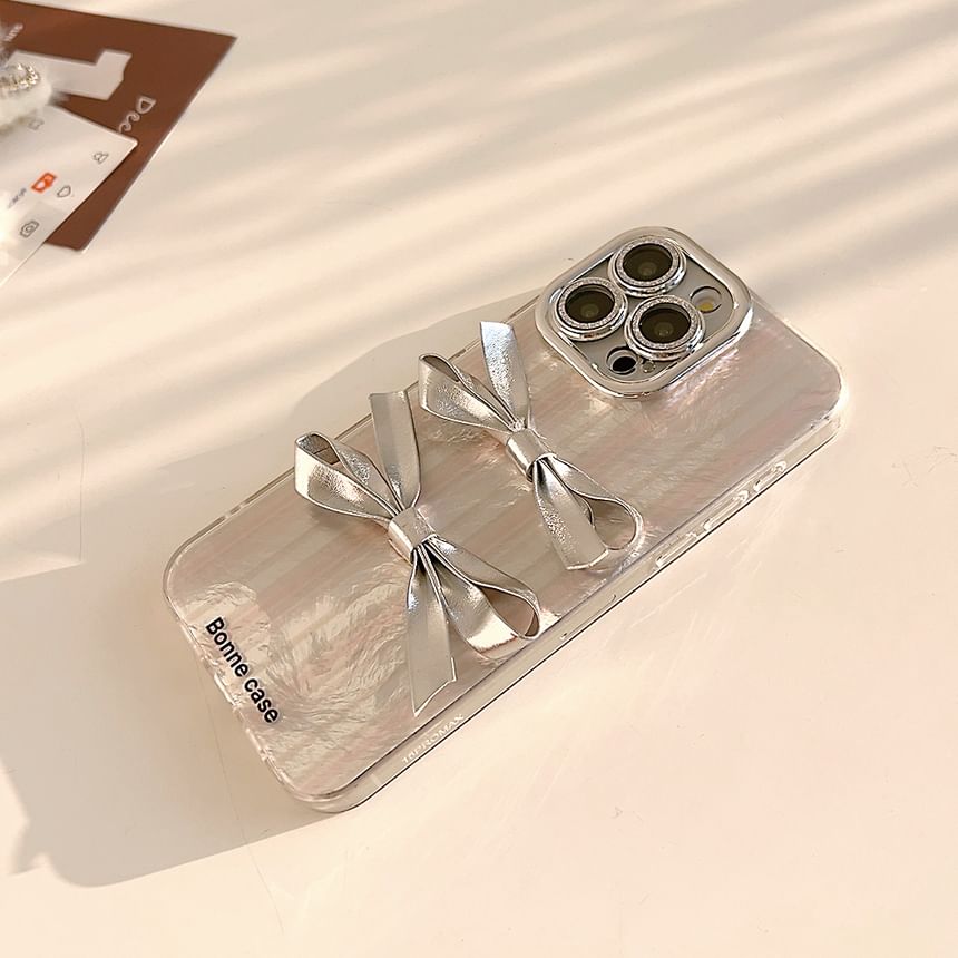 Ribbon Phone Case / Faux Pearl Strap / Set