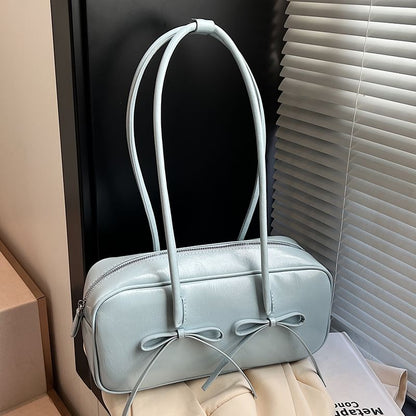 Shoulder Bow Faux Bag Leather