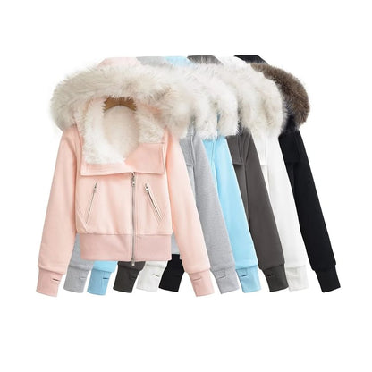 Faux Fur Zip-Up Parka