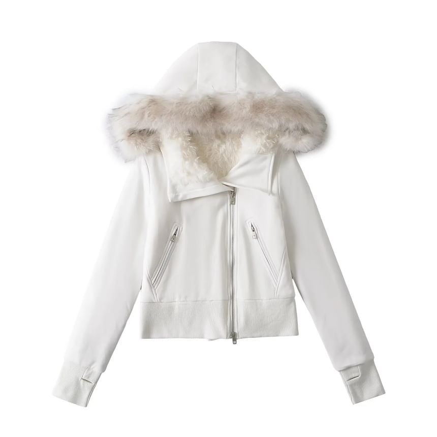 Faux Fur Zip-Up Parka
