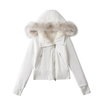 Faux Fur Zip-Up Parka