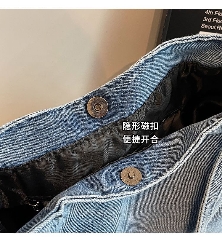 Bag Denim Plain Tote
