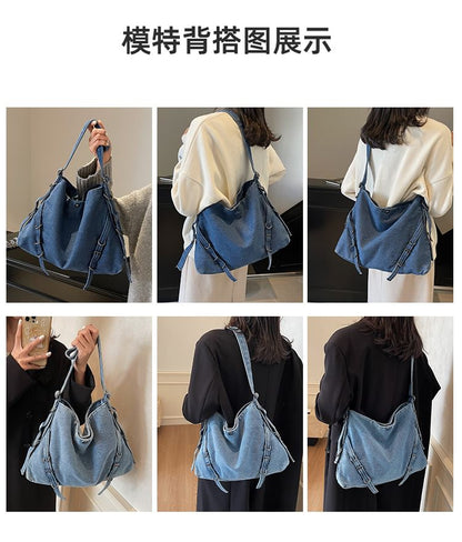 Bag Denim Plain Tote