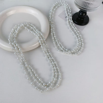 Faux Pearl Beaded Layered Necklace