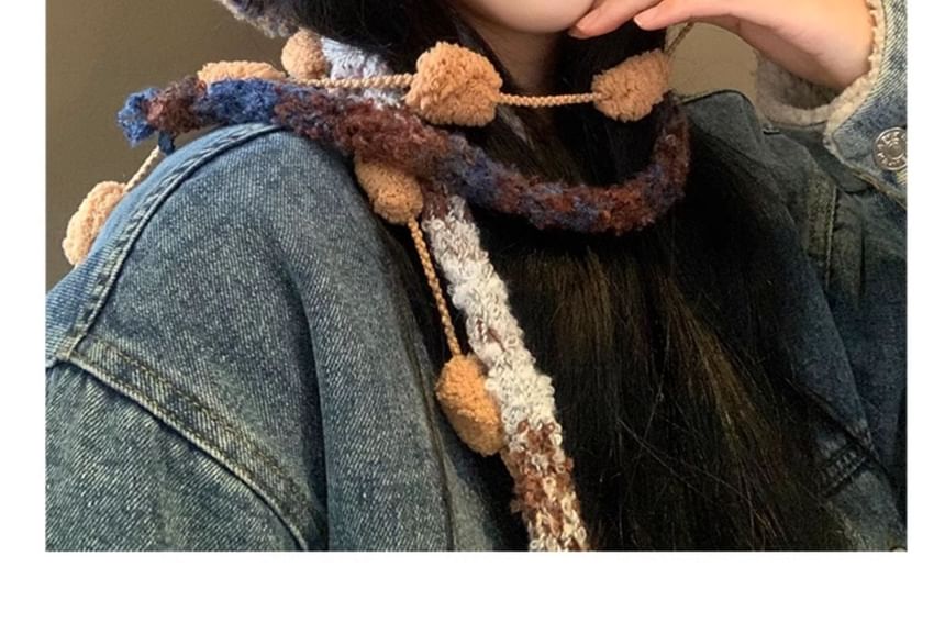 Bear Ear Panel Fluffy Knit Hat