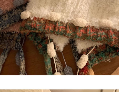 Bear Ear Panel Fluffy Knit Hat