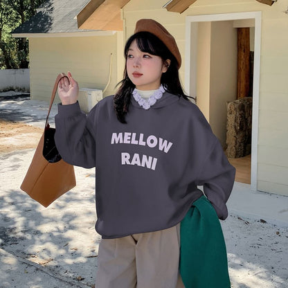 Plus Size Crew Neck Lettering Sweatshirt