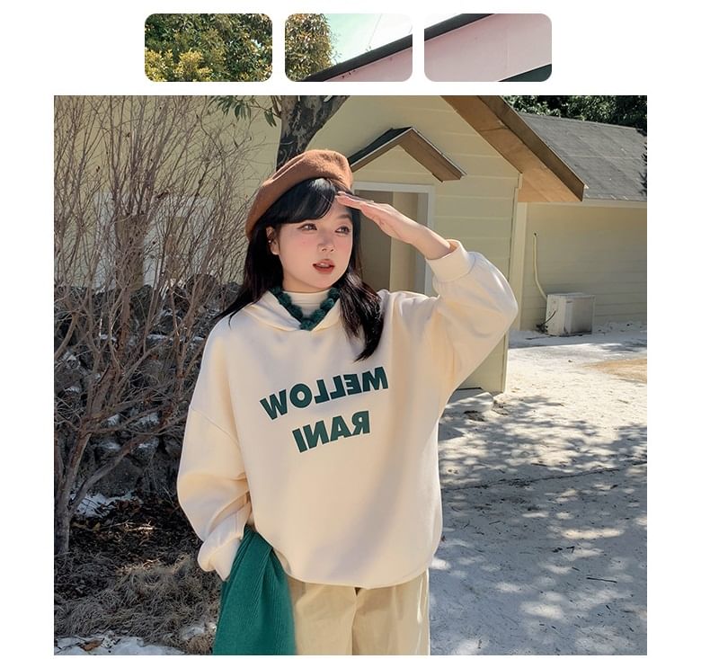 Plus Size Crew Neck Lettering Sweatshirt