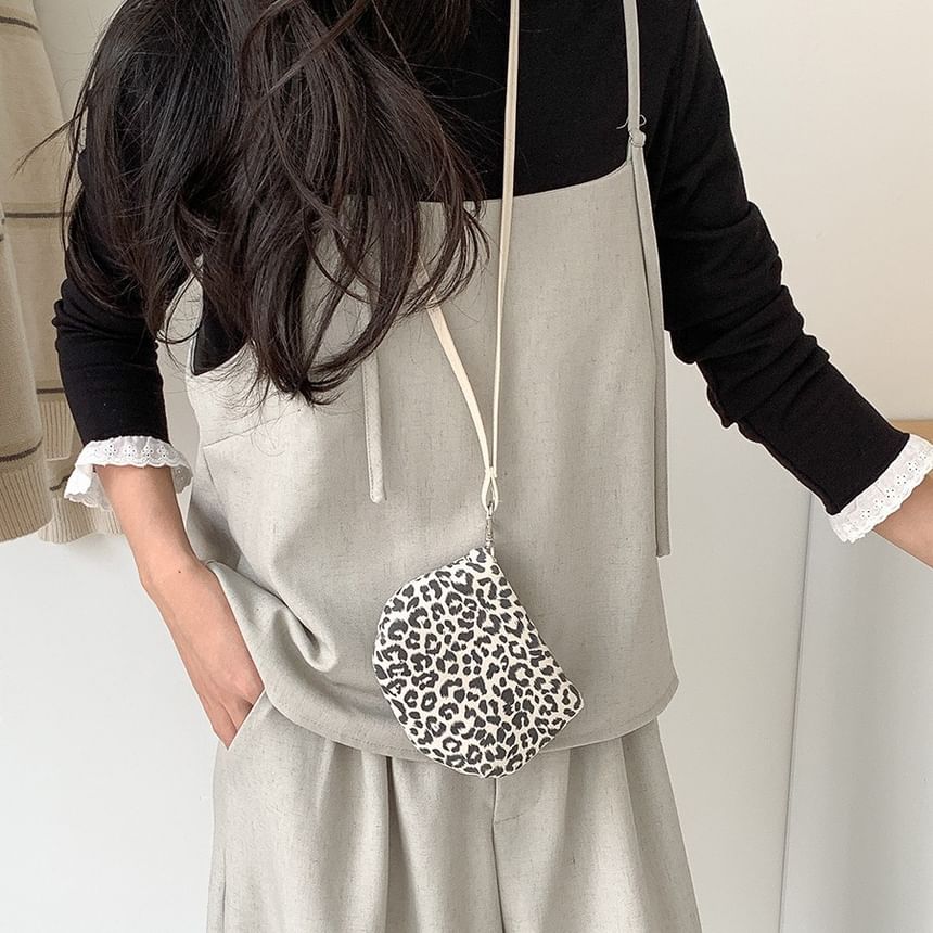 Leopard Print Pouch Necklace