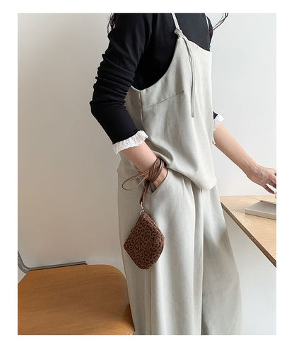 Leopard Print Pouch Necklace