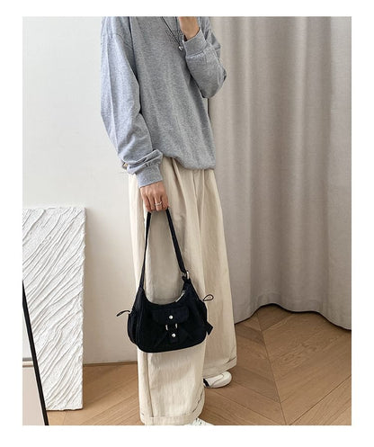 Multi-Pocket Drawstring Shoulder Bag