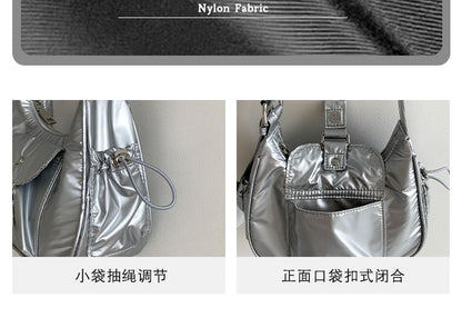 Multi-Pocket Drawstring Shoulder Bag