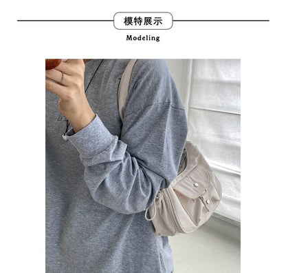 Multi-Pocket Drawstring Shoulder Bag