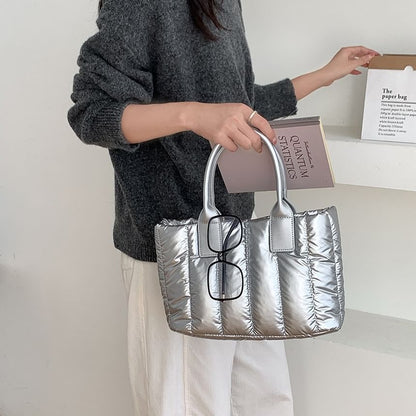 Plain Ribbed Tote Bag