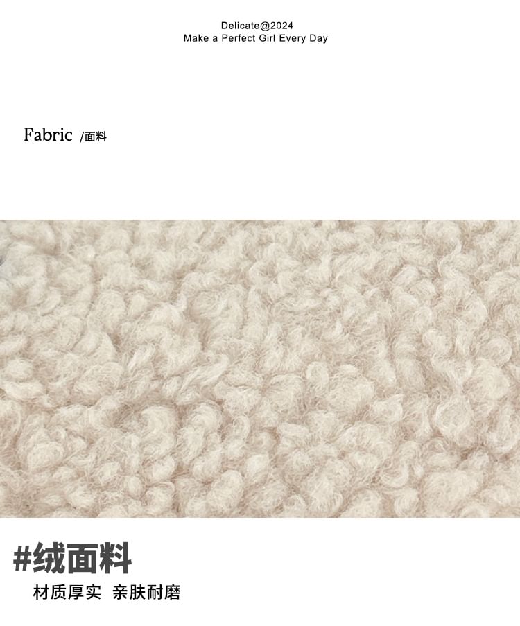 Heart Faux Shearling Crossbody Bag