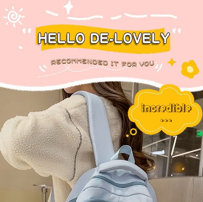 Floral Embroidered Nylon Laptop Backpack / Bag Charm / Set