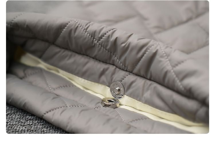 Plain Drawstring Quilted Tote Bag