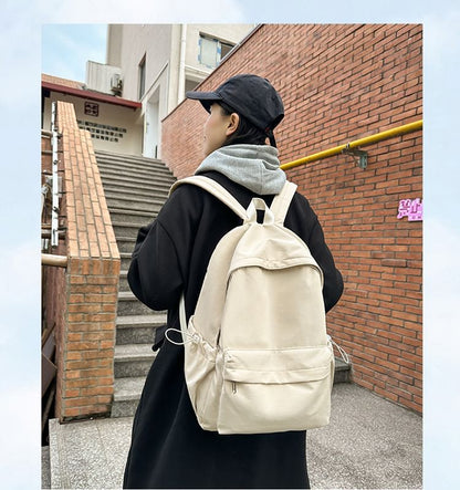 Plain Nylon Laptop Backpack