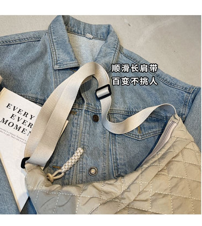 Plain Quilted Crossbody Bag