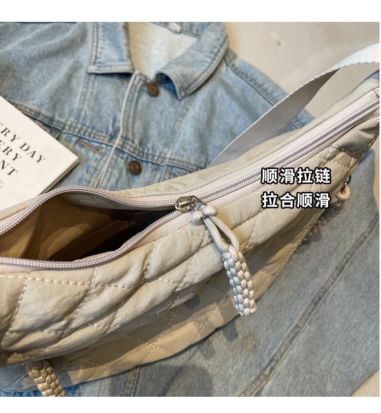 Plain Quilted Crossbody Bag