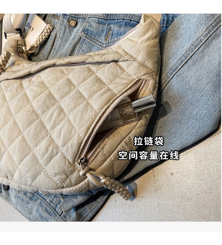 Plain Quilted Crossbody Bag