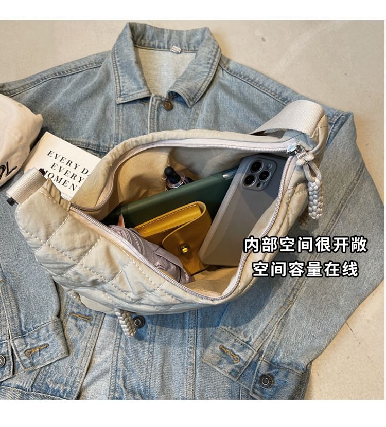 Plain Quilted Crossbody Bag